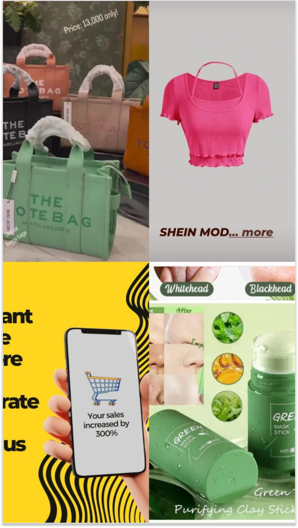 A multi image Instagram story example.