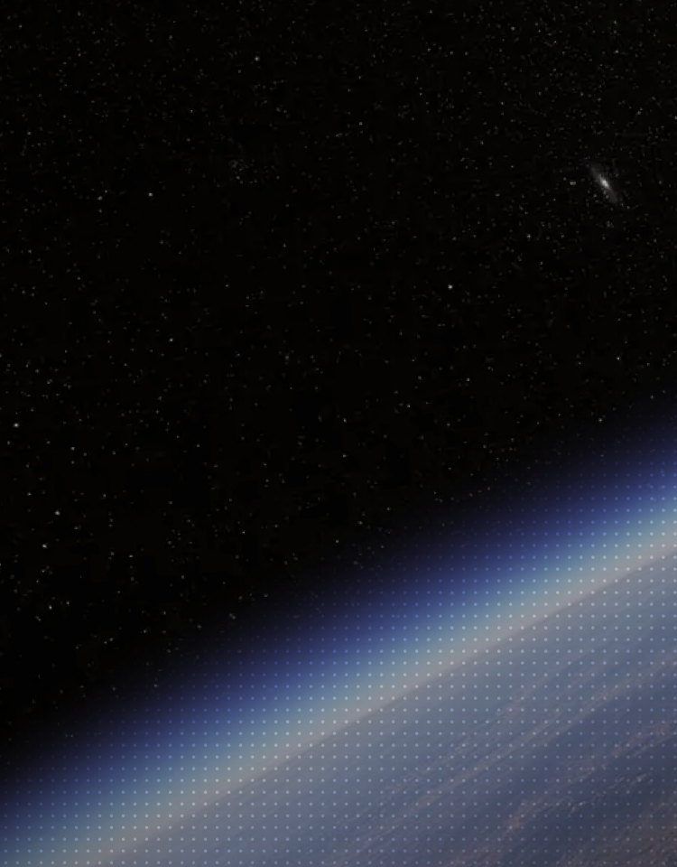 Satellite view of the Earth’s horizon
