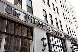The sign above the entrance to The Philadelphi...