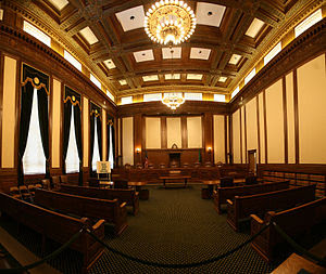 The interior of the Wasington State Supreme Court