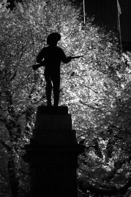 soldier monument, lownsdale square (infrared)