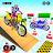 Superhero Bike Stunt Ramp Park icon