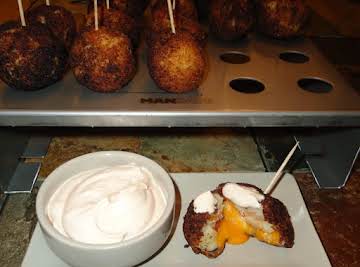 Bacon, Cheddar, and Potato Croquette w/ Chipotle Sour Cream