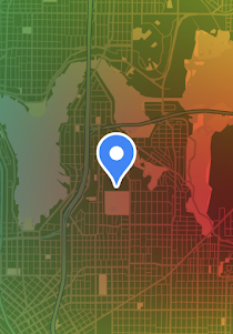 Heatmap of air quality in a town