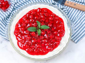 No Crust Cherry Cheesecake